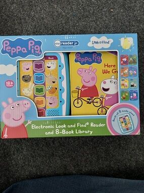 Peppa Pig - Electronic Me Reader Jr and 8 Look and Find Sound Book Library